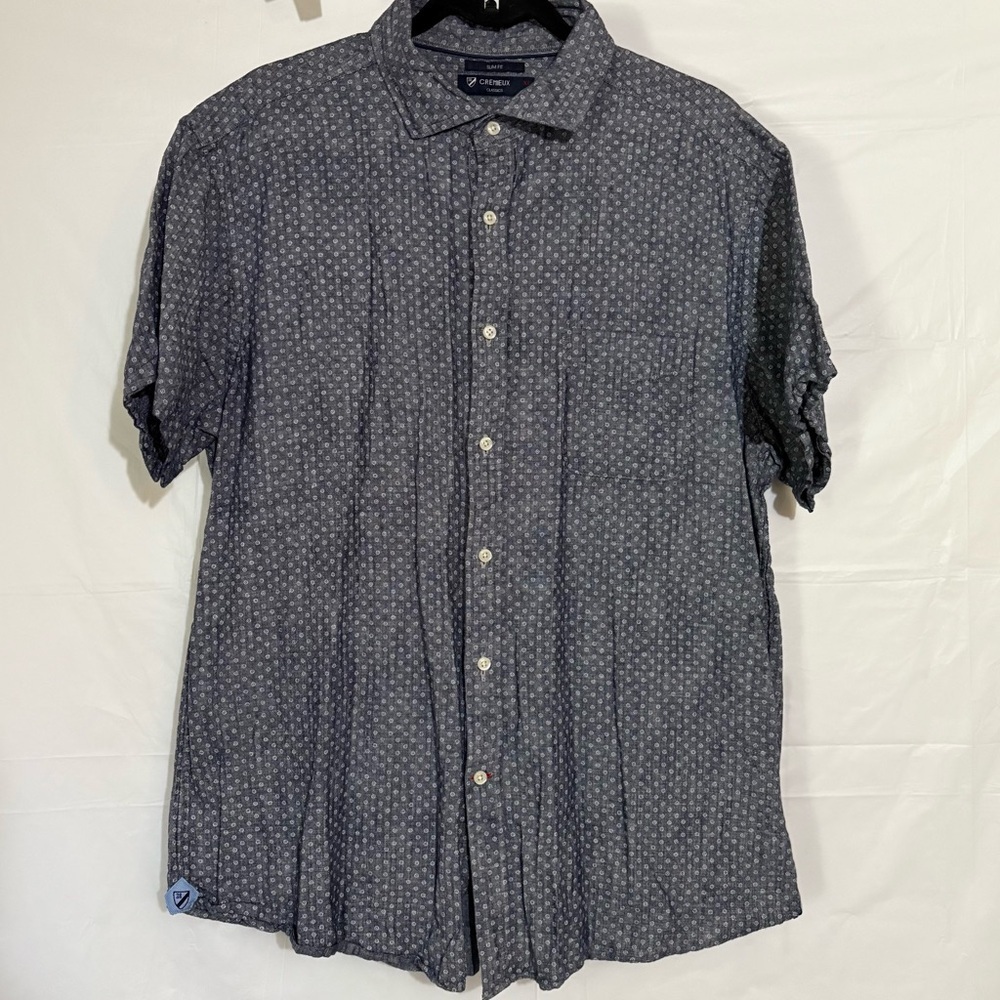 Daniel Cremieux-Men's Blue Patterned Shirt SZ XL Slum fit